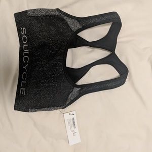 NWT SoulCycle seamless sports bra black size S